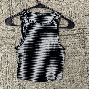 Wild Fable Black and White Striped Tank Top